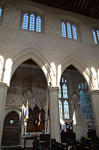 The north arcade and clerestory March 2016